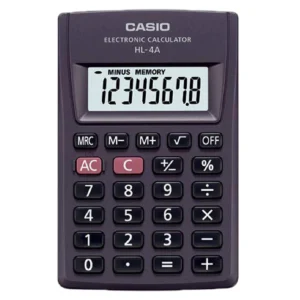 Casio HL-4A. Portable Calculator, Extra Small Size.