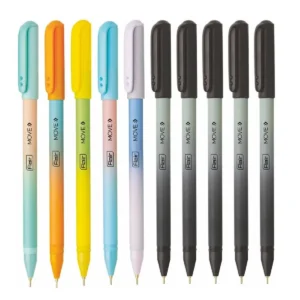 FLAIR Move Fine Tip Ball Pen | Minimalistic & Aesthetic Matt Finish Pastel Body Colors | Effortless Writing With Sleek Clip Design