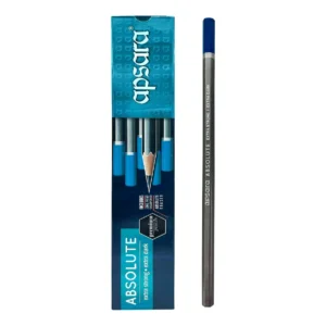 Apsara Absolute Pencils | Round Shape Body for Strong Grip | Multi-colour look for executives | Easy Sharpening | Good Handwriting | Free Sharpener | Superior lead quality | Pack of 1(10 pencils).