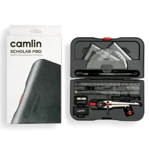 Camlin Scholar Pro Geometry Box - 12-Piece Set | Premium Geometry Box Kit for School kids | Ideal for Learning and Precision | Pack of 1.