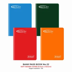 NEELGAGAN Bank Pass Book No. 22 (136 Pages) (12.0cm x 18.0cm) Soft Rexine Cover