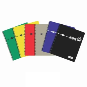 Spiral Note Book No.89, 200 Pages, (22cm x 19cm) (Multi-coloured pages) (Five Colour in One)