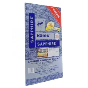 Kores Carbon Paper Sapphire Blue – Pack of 100 Sheets | India's No.1 Carbon Paper Brand | Non-Smudge Royal Blue Impressions | Compatible with Pen & Pencil | Clean Duplication for Office, Billing Use and Artwork Tracing.